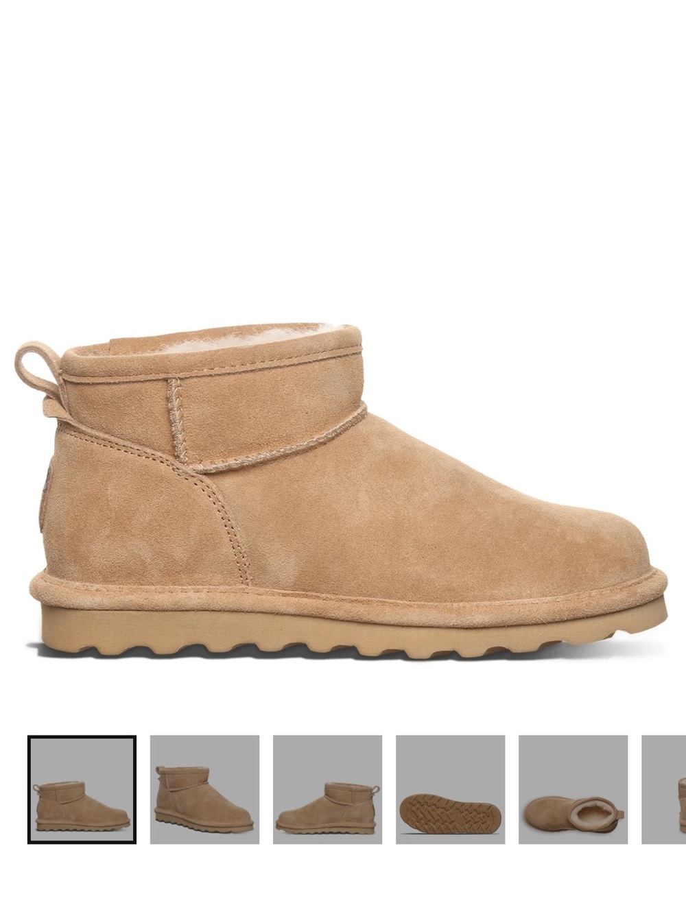 Bear paw shortie boots iced coffee size 7